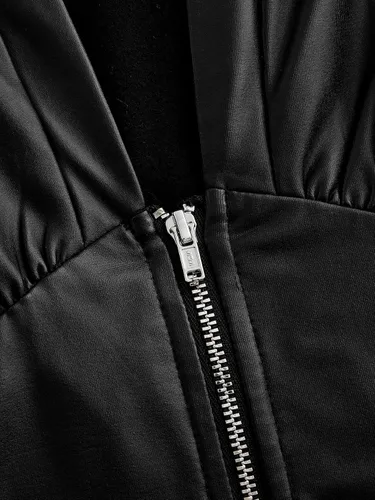 Vista 3 de Verdusa Sudadera con capucha y manga larga con cremallera para mujer