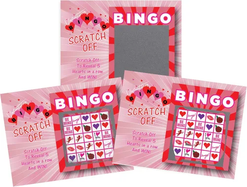 Vista 10 de My Scratch Offs Paquete de 26 tarjetas de San Valentín para rascar el corazón de Cupido, tarjetas de revelación de corazón de 3 x 4 pulgadas