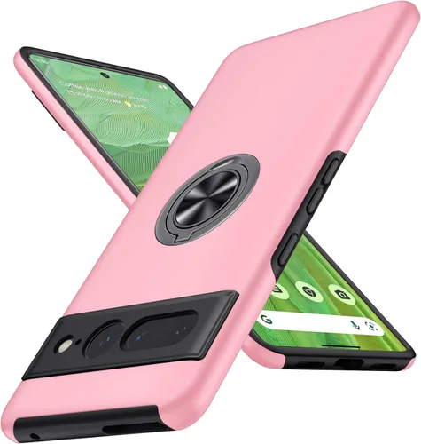 Vista 39 de JAME Funda delgada para Google Pixel 7 Pro, soporte de anillo a prueba de Azul