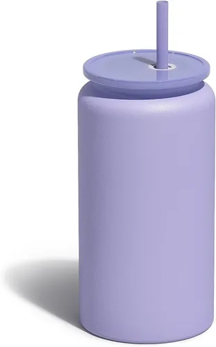 Vista 25 de Paquete de 6 vasos de 16 onzas, vaso aislado con popote, vaso de café