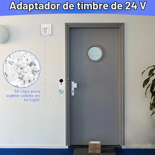 Vista 3 de Dreyoo Transformador de timbre, adaptador de cable C de 24 V compatible