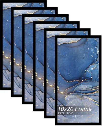 Vista 155 de Fxojyvo Marco de fotos de 5 x 8 pulgadas, marco negro para póster de fotos de 5 x 8 pulgadas, peso ligero y altamente transparente, marco de 5 x 8