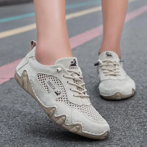 Vista 6 de JishinGal Dbeck - Zapatos deportivos de malla para exteriores para senderismo y caminar, zapatos deportivos de verano para mujer, malla