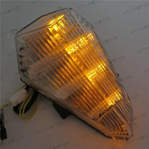 Vista 8 de MT046 - Luz trasera transparente compatible con Yzf R6 Yzf-R6 2006 2007 2008 2009 2010 2011 2012 2013
