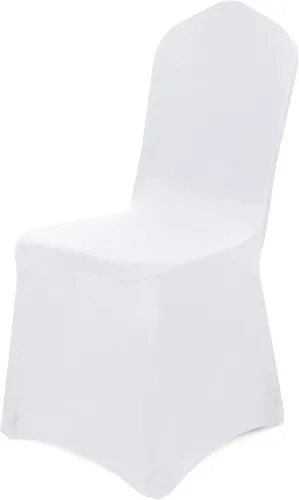 Vista 9 de 10 fundas para sillas de color verde azulado para fiestas, lavables, extraíbles, universales, elásticas, de elastano, para sillas de comedor, bodas