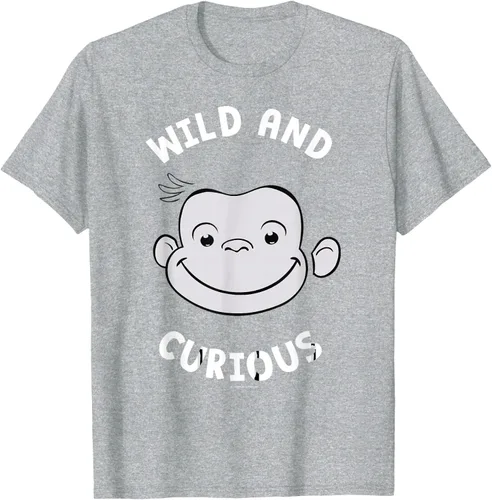 Vista 53 de Curious George Camiseta Big Face Wild and Curious Negro
