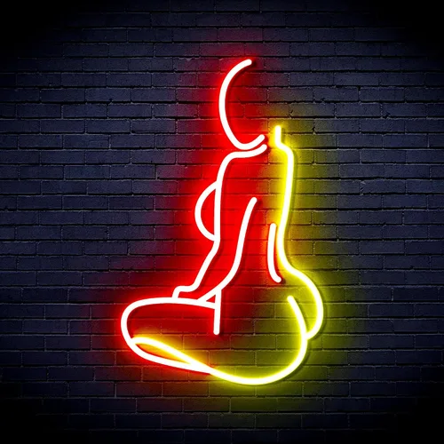 Vista 12 de ADVPRO Señora Back Shape Flex Silicone LED Neon Sign - Azul - st16s32-fnu0267-b