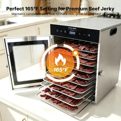 Vista 4 de Máquina deshidratadora de alimentos Hakka 10-Bandejas, 800W para Jerky