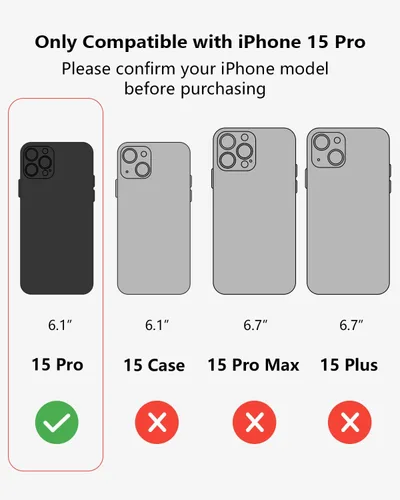 Vista 2 de SCORPIFY Funda para iPhone 15 Pro [Compatible con MagSafe] con Diseño de Estampado de Leopardo Guepardo Negro Mate, Linda Funda Magnética