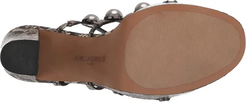 Vista 4 de Karl Lagerfeld Paris Addica Pearls-Plataforma plateada para mujer