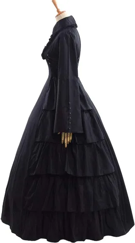 Vista 2 de GRACEART - Disfraz estilo victoriano , rococó, para mujer (vestido y miriñaque)