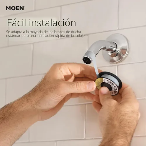 Vista 7 de Moen Engage Magnetix Níquel cepillado resistente a manchas de 3.5 pulgadas, cabezal de ducha de mano desmontable de seis funciones con sistema