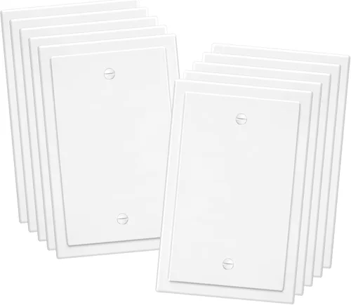 Vista 13 de Placa Decorativa de Pared de Borde Moderno de 2 Enchufes, Cubierta para Interruptor de Salida, Doble Decorador, Placa Frontal Eléctrica