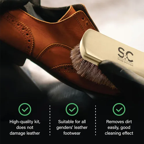 Vista 7 de Stone and Clark Original Shoe Polish & Care Kit - Leather Shoe Shine Kit for Men & Women