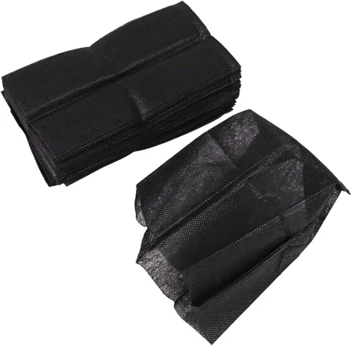 Vista 3 de Paquete de 100 bolsas de cultivo de tela no tejida, macetas biodegradables con agujeros de drenaje para flores, verduras, hierbas (7.9 x 7.9 in)