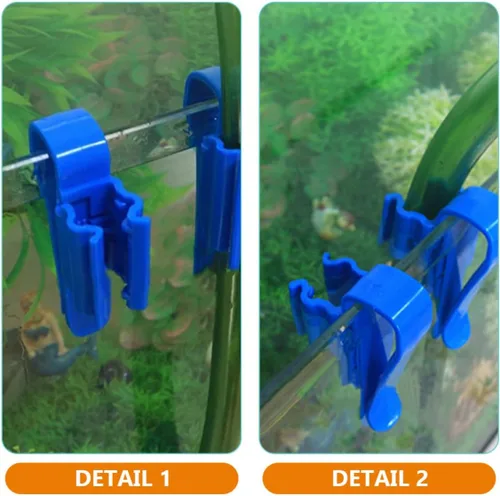 Vista 3 de balacoo Clip de tubo de agua para acuario, abrazadera de fijación multifunción para manguera de pecera, fácil instalación, soporte de manguera