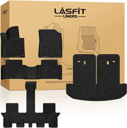 Vista 52 de LASFIT Alfombrillas de carga y respaldo de automóvil, aptas para todo tipo de clima, elastómero termoplástico de ajuste personalizado, fácil