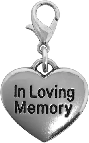 Vista 5 de Adorno conmemorativo – Adorno de imagen – Pensé de ti con amor hoy – Alas de ángel esmaltadas y dije de corazón – Bolsa de regalo/almacenamiento