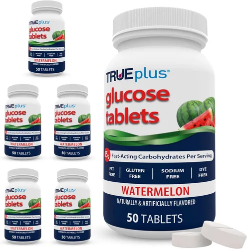 Vista 44 de TRUEplus® Tabletas de glucosa, sabor surtido (uva, frambuesa, naranja), botella de 50 unidades (1)