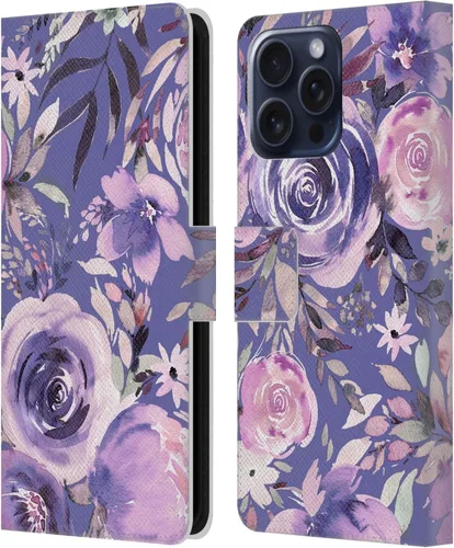 Vista 199 de Head Case Designs Officially Licensed Ninola Abstract Poppies Lilac Floral Leather Wallet Case Compatible with Samsung Galaxy A07 4G