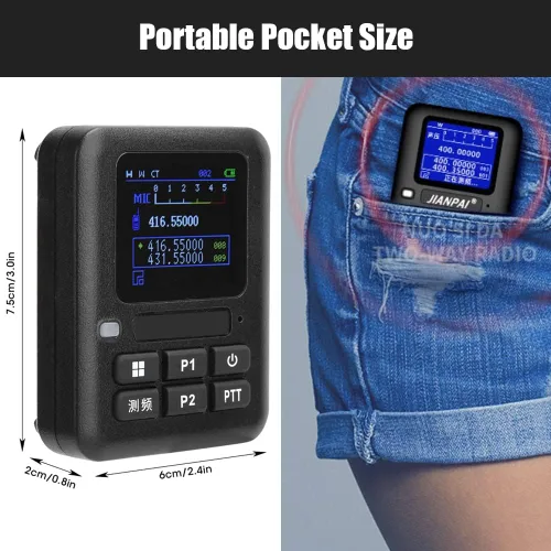 Vista 7 de Mini medidor de radiofrecuencia, contador de frecuencia portátil de mano, mini decodificador Walkie Talkies, contador de radiofrecuencia portátil