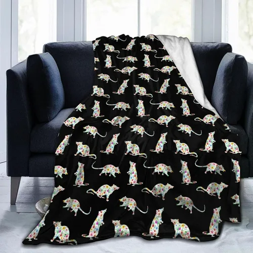 Vista 17 de Manta de franela con patrón de ciervo y oso, 50x40 pulgadas, unisex para adultos y niños, para todas las estaciones, estilo Art Deco