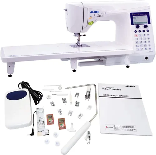 Vista 2 de Juki HZL-F600, máquina de coser y elaboración de acolchados, computarizada.