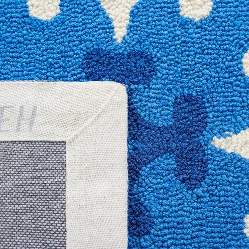 Vista 8 de SAFAVIEH Four Seasons Collection FRS234A - Alfombra de pasillo floral con gancho a mano, 2 pies 3 pulgadas x 8 pies, color azul/marfil