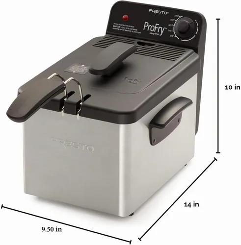 Vista 10 de Presto 05461 ProFry freidora de inmersión de acero inoxidable, talla única , Plateado