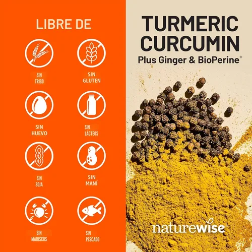 Vista 6 de NatureWise - Curcumina orgánica, CRMN750-90, 1