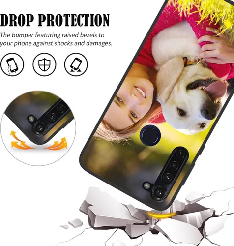 Vista 5 de Funda personalizada para Motorola Moto G Stylus 2020 con nombre de foto, texto y foto, GStylus personalizado -20 funda suave y fina (negro) de 6.4