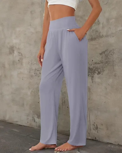 Vista 56 de Neer - Conjunto de 3 pantalones de yoga de pierna ancha para mujer - Pantalones deportivos cómodos, holgados, de cintura alta y casuales