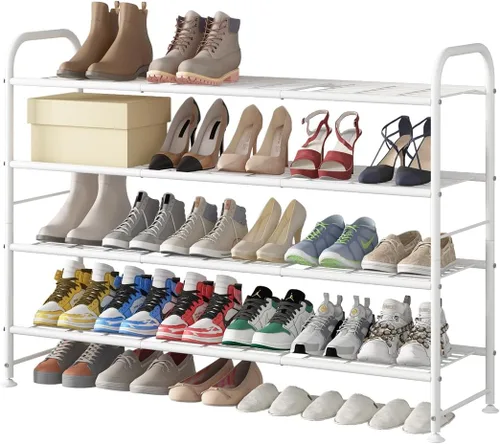 Vista 17 de LINZINAR Zapatero de 2 niveles organizador de almacenamiento para armario entrada metal negro