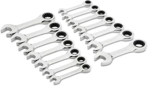 Vista 4 de GEARWRENCH 85206 - Juego de 14 unidades de llaves combinadas de trinquete anchas SAE/métricas de 12 puntos