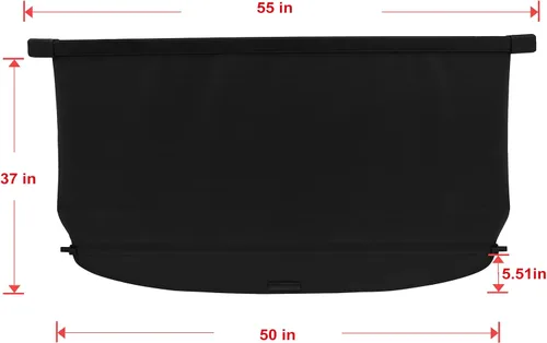 Vista 2 de Cubierta de carga trasera retráctil para 2007-2010, compatible con Jeep para Grand para Cherokee 3.0L, cubierta de carga para maletero fácil