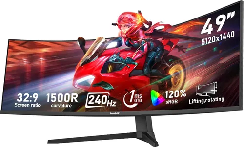 Vista 11 de Gawfolk - Monitor para juegos de 24.5 pulgadas, PC 200Hz, pantalla FHD 1080p, altavoces incorporados, 1ms sin bisel, FreeSync, 99% sRGB, ángulo
