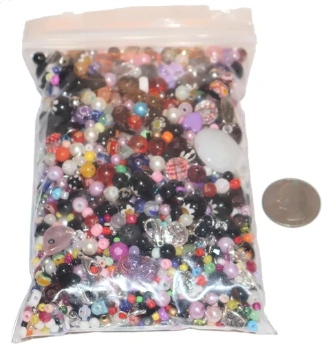 Vista 3 de Cuentas de ojo de gato, perlas, cristal, vidrio, acrílico, 3/4 libras sueltas surtidas mixtas kit de joyería, proyectos de manualidades