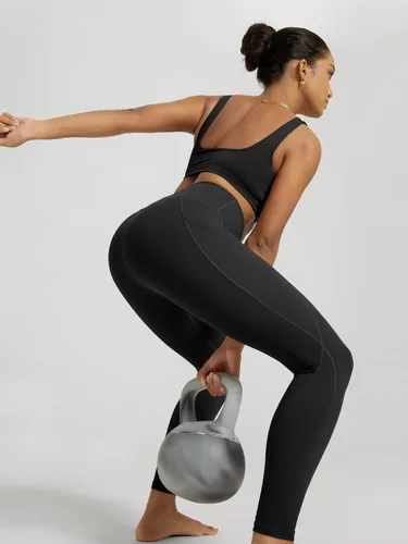 Vista 4 de ODODOS - Leggings de yoga de cintura alta para mujer con bolsillos, pantalones de yoga deportivos con control de abdomen, no se transparentan