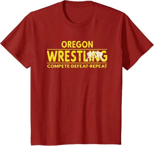 Vista 73 de Oregon Wrestling - Camiseta para competir, derrota, repetir