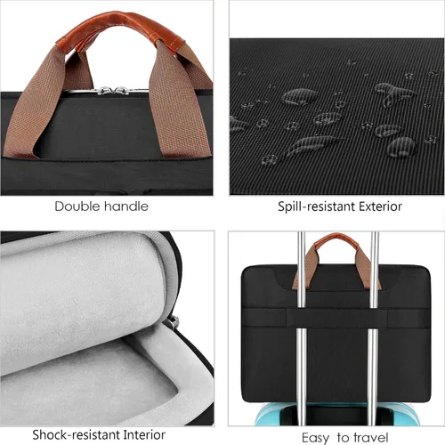 Vista 7 de Lacdo Funda protectora para laptop de 360° para MacBook Air M2/M1 de 13 pulgadas 2022-2010 MacBook Pro M2/M1 2022-2012 Surface Book 3 2 Negro