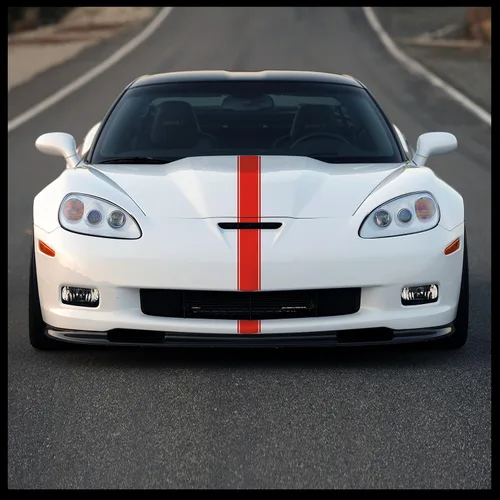 Vista 28 de Racing Stripes - Calcomanía de vinilo para automóvil, camión, JDM Import Euro, negro, rojo, blanco, plateado, rosa, verde lima