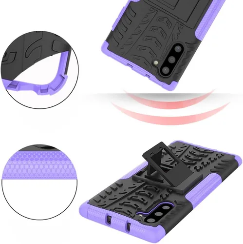 Vista 7 de Asuwish Funda de teléfono para Samsung Galaxy Note 10 5G con protector de pantalla de vidrio templado y soporte delgado, híbrida, resistente, funda