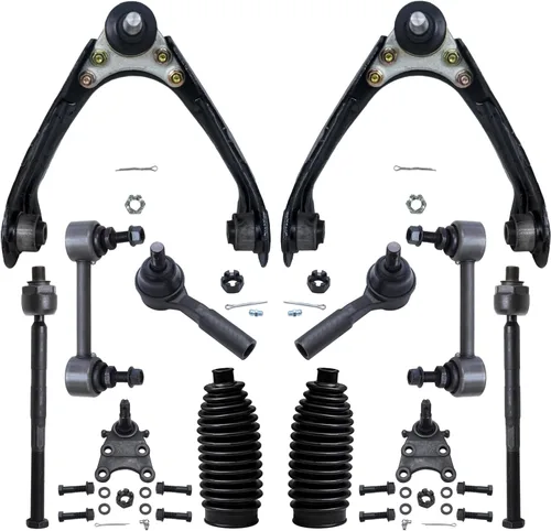 Vista 36 de Detroit Axle – 12 brazos de control superiores e inferiores delanteros con rótulas, barras de unión exteriores e interiores con topes, barras