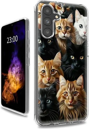 Vista 18 de Funda transparente para Samsung A15 5G de 6.5 pulgadas, doble capa protectora a prueba de golpes de PC transparente de silicona suave