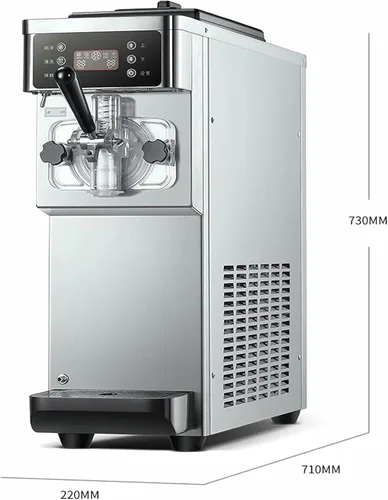Vista 2 de Máquina comercial del helado de 1200W, máquinas suaves del fabricante del helado del servicio 16L/H, máquina del helado con la pantalla