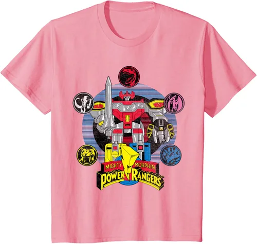 Vista 48 de Power Rangers Camiseta Megazord Asfalto