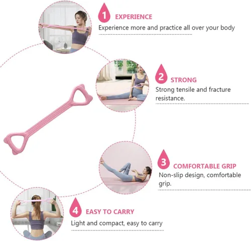 Vista 8 de Cabilock Juego de bandas de resistencia para gimnasio en casa, bandas de fitness con escultura de glúteos y resistencia a las sentadillas