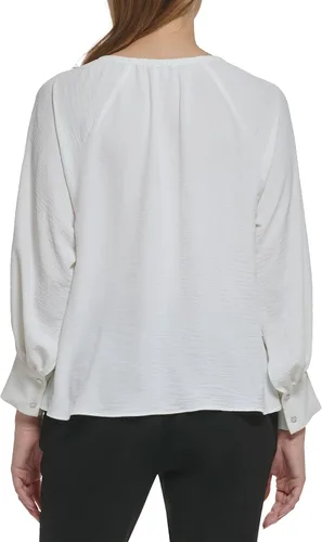 Vista 3 de Calvin Klein Women's Blouse Cold Shoulder
