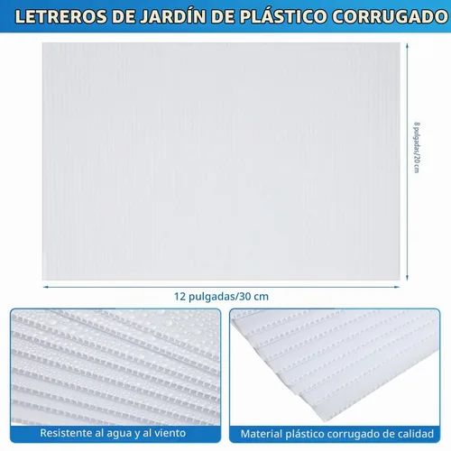 Vista 3 de Pinkunn Paquete de 24 tableros de plástico corrugado de 3/16 pulgadas de grosor, hojas de póster, impermeables