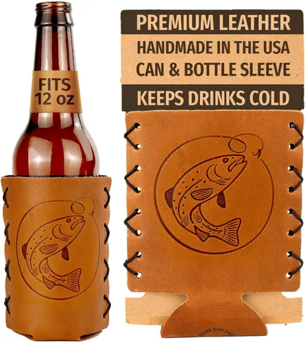 Vista 9 de Oowee - Fundas de cuero genuino para botellas, se adapta a botellas de cerveza de cuello largo de 12 onzas, soporte para botellas o abrazaderas